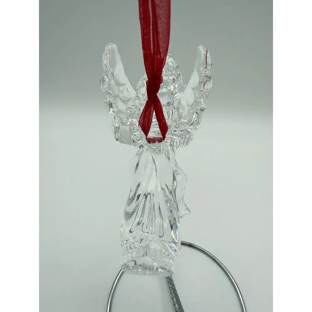 Waterford Crystal Angel Playing Lute Christmas Ornament 4” Vintage 2003